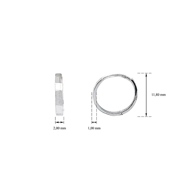 Vòng tai vàng trắng với thiết kế tinh tế và hiện đại