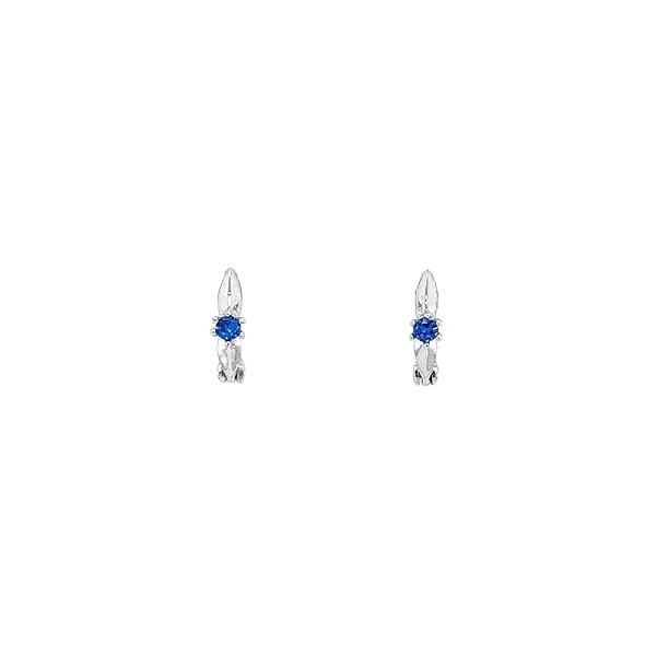 Vòng tai vàng trắng đính sapphire - Sự kỳ diệu của đá quý xanh