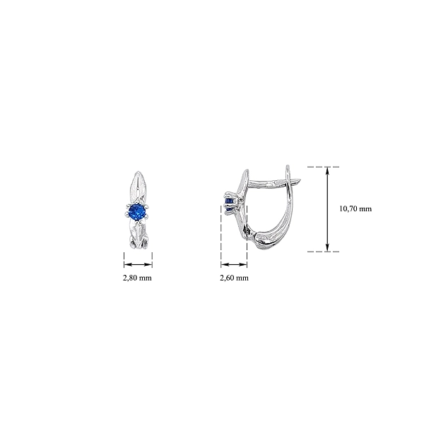 Vòng tai vàng trắng đính sapphire - Sự kỳ diệu của đá quý xanh