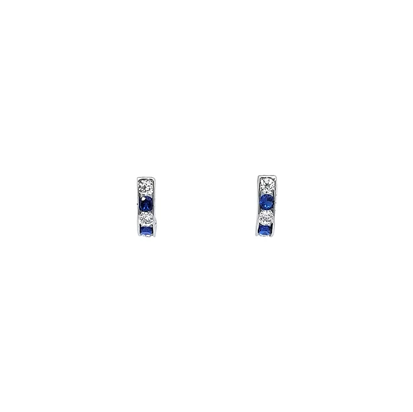 Vòng tai vàng trắng đính sapphire