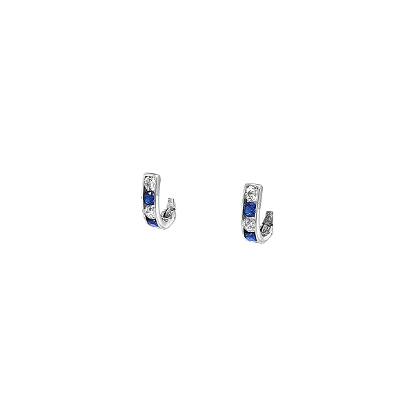 Vòng tai vàng trắng đính sapphire