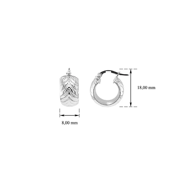 Vòng tai tròn vàng trắng