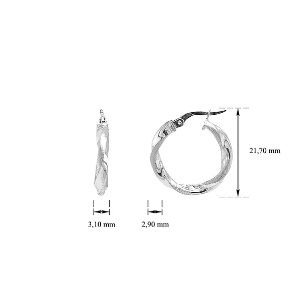 Vòng tai tròn vàng trắng