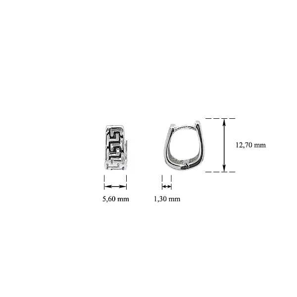 Vòng tai tròn vàng trắng