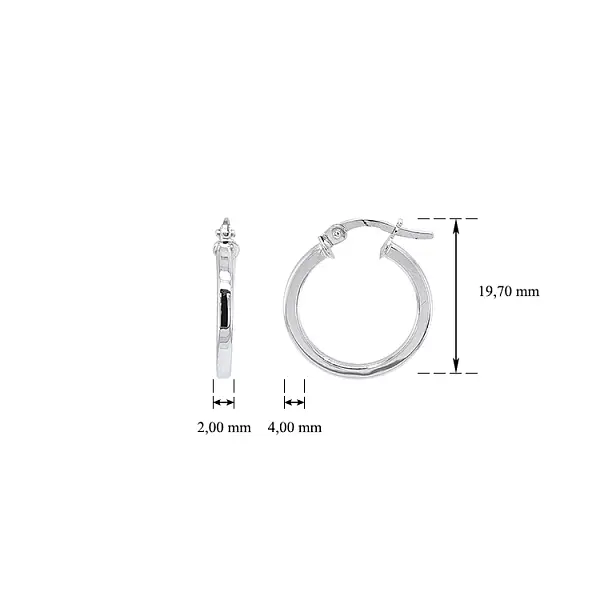 Vòng tai tròn vàng trắng