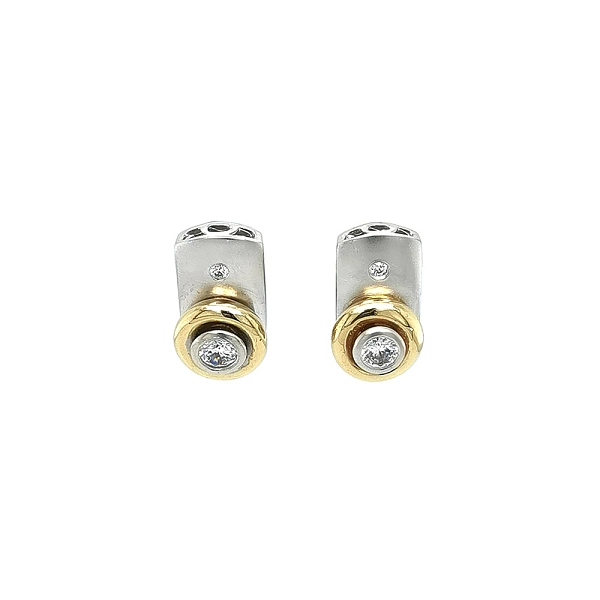 Hoa tai vàng kết hợp thanh lịch gắn zircon