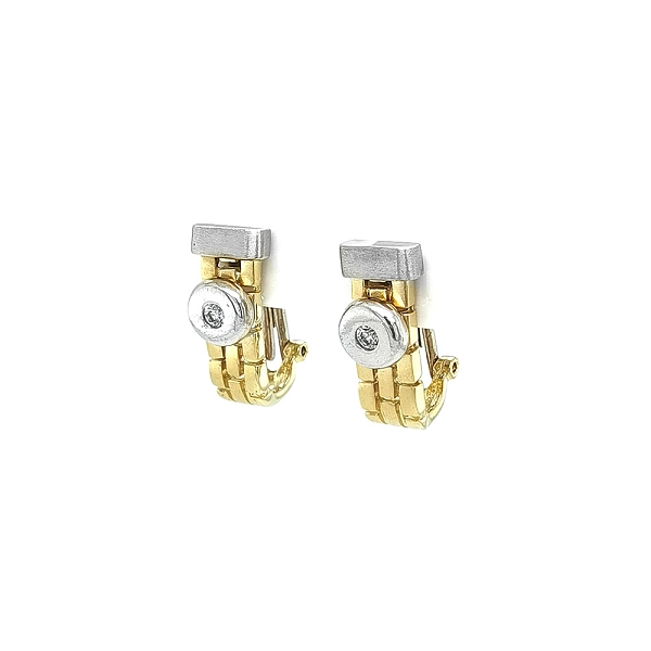 Hoa tai vàng kết hợp thanh lịch gắn zircon