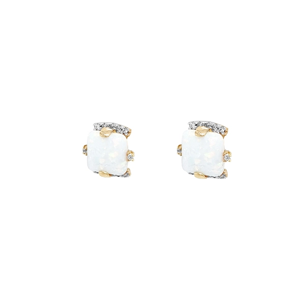 Vòng tai vàng đính ngọc opal và zircon