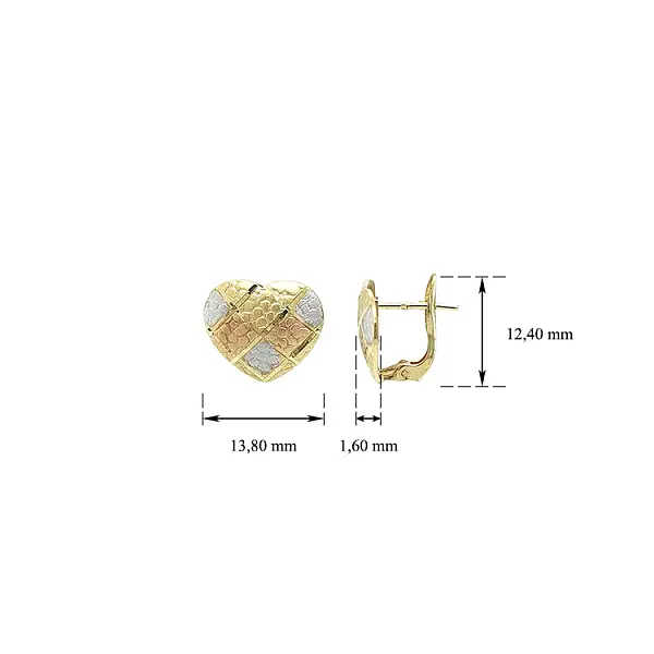 Bông tai Sdrce làm từ vàng hỗn hợp