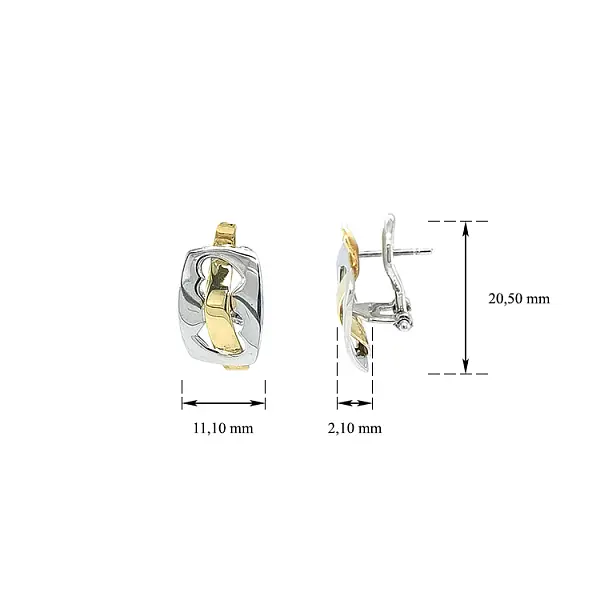 Khuyên tai làm từ vàng kết hợp