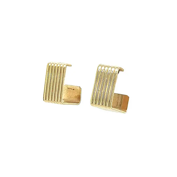 Vòng tai vàng hình bán nguyệt