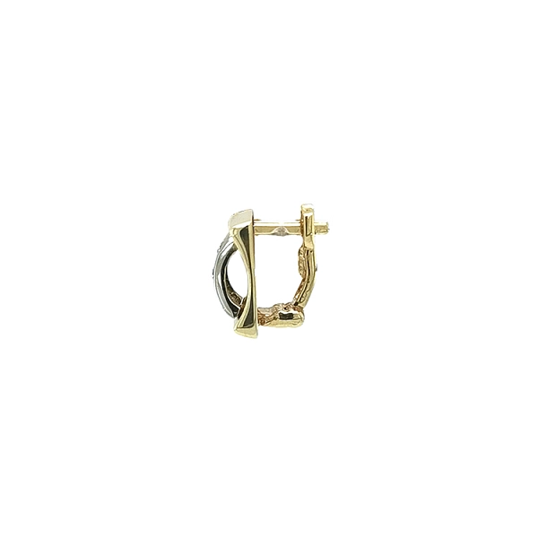 Khuyên tai bằng vàng trắng đính đá zircon trắng
