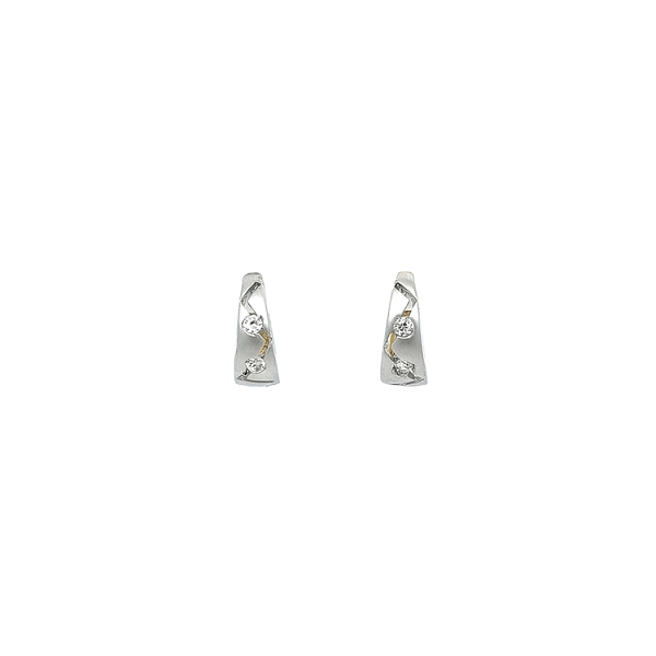 Vòng tai vàng có thể đảo ngược với đá zircon