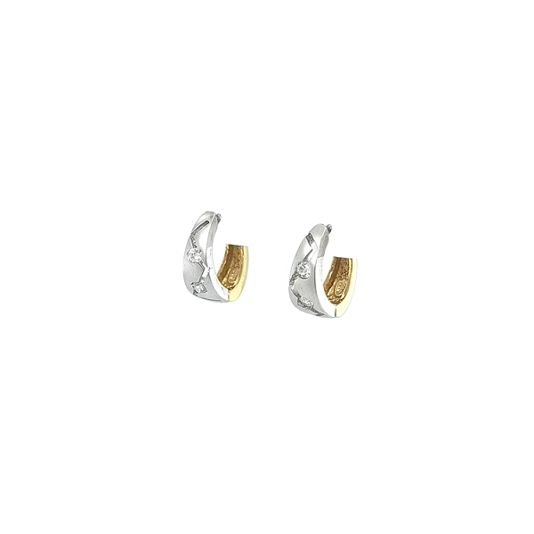 Vòng tai vàng có thể đảo ngược với đá zircon