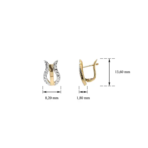 Khuyên tai làm từ vàng kết hợp