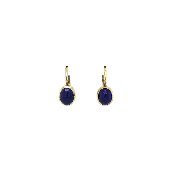 Vòng tai vàng đá lapis lazuli
