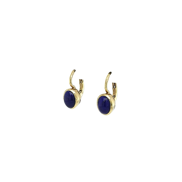 Vòng tai vàng đá lapis lazuli