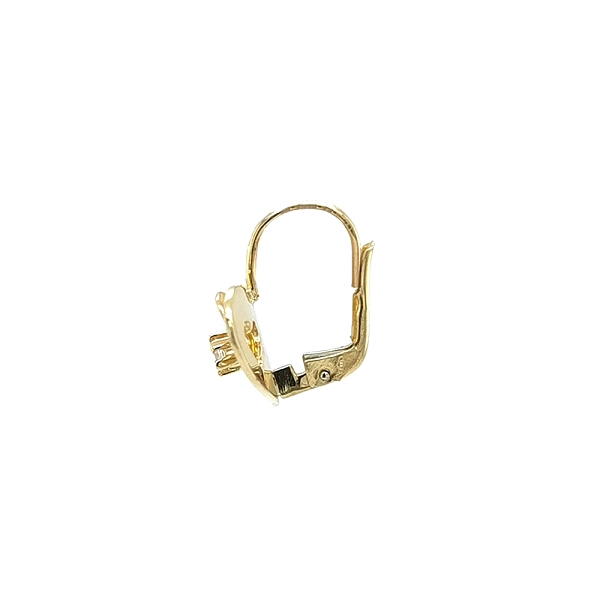 Vòng tai vàng hình trái tim đính đá zircon lấp lánh