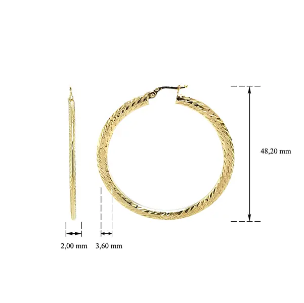 Vòng tai tròn vàng