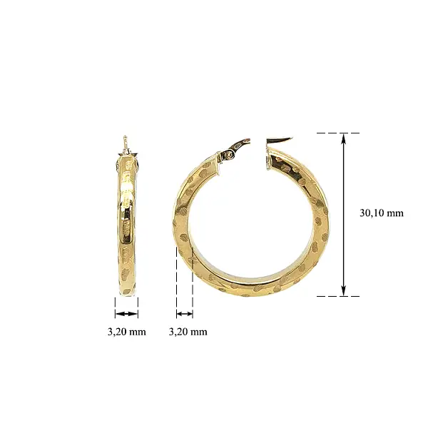 Vòng tai tròn vàng