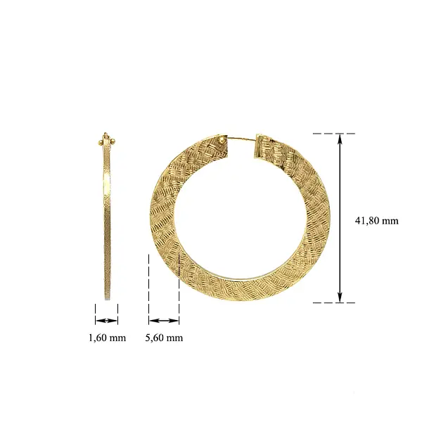 Vòng tai tròn vàng