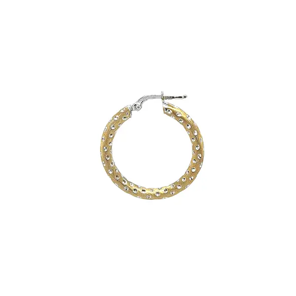 Vòng tai tròn làm từ vàng kết hợp