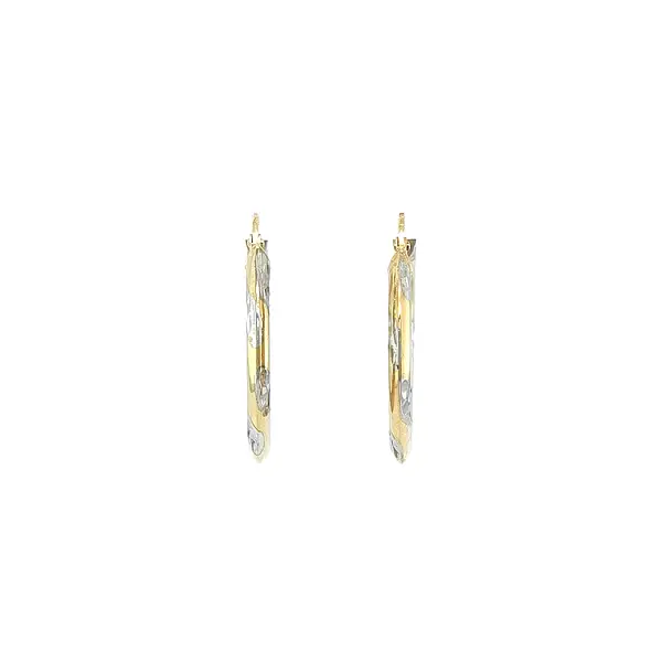 Vòng tai tròn làm từ vàng kết hợp