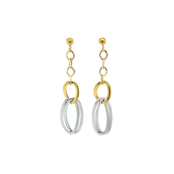 Khuyên tai làm từ vàng kết hợp