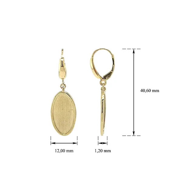 Vòng tai vàng đính đá lấp lánh