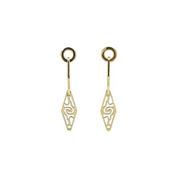 Vòng tai vàng đính đá lấp lánh