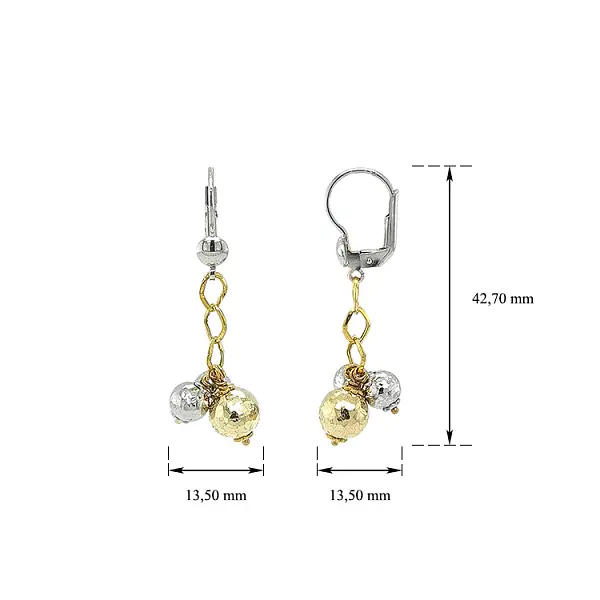 Khuyên tai làm từ vàng kết hợp