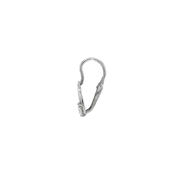 Vòng tai cho trẻ em với đá zircon trắng vàng