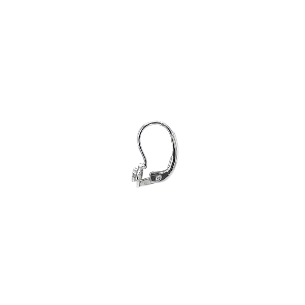 Khuyên tai bằng vàng trắng đính đá zircon trắng