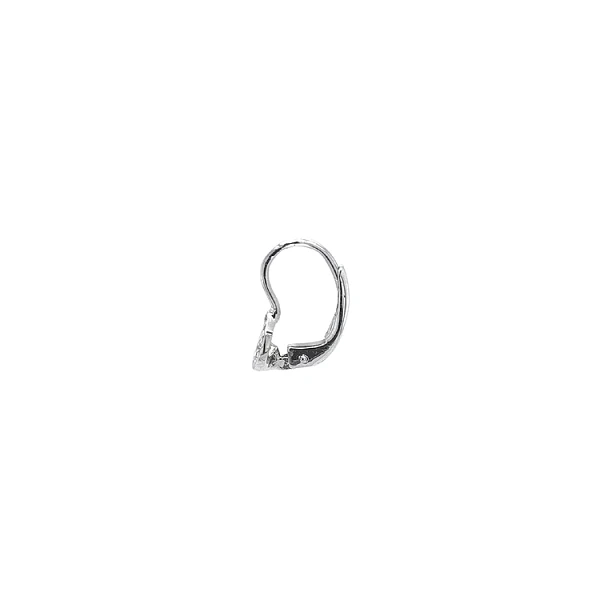 Khuyên tai bằng vàng trắng đính đá zircon trắng