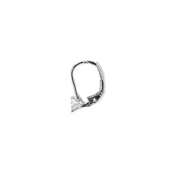 Khuyên tai bằng vàng trắng đính đá zircon trắng