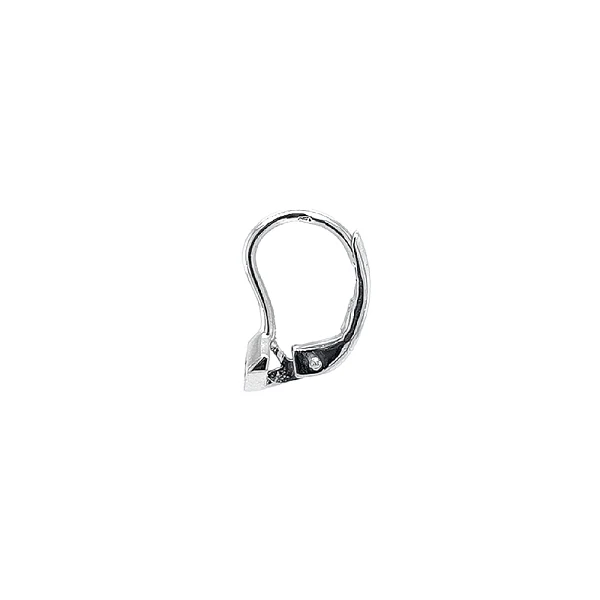 Khuyên tai bằng vàng trắng đính đá zircon trắng
