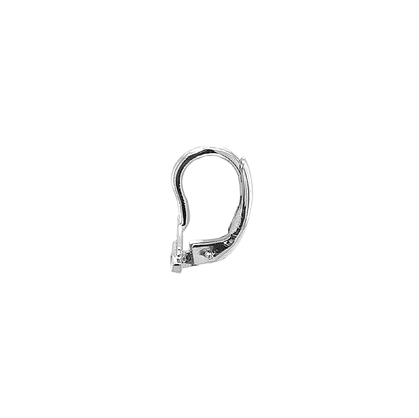 Khuyên tai bằng vàng trắng đính đá zircon trắng