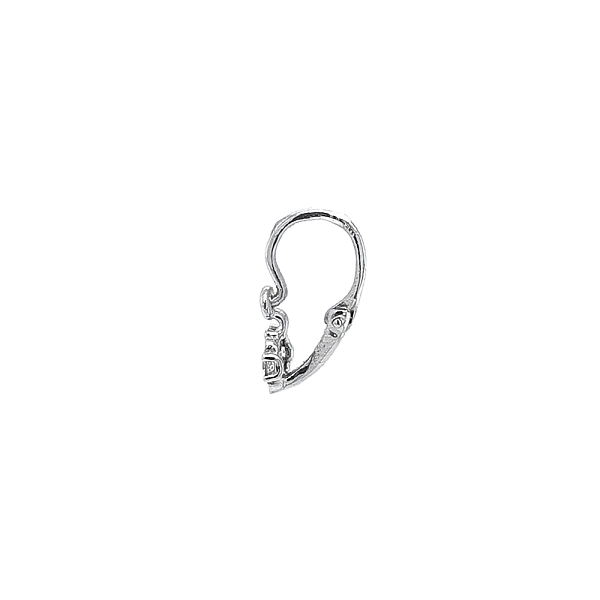 Vòng tai cho trẻ em với đá zircon trắng vàng