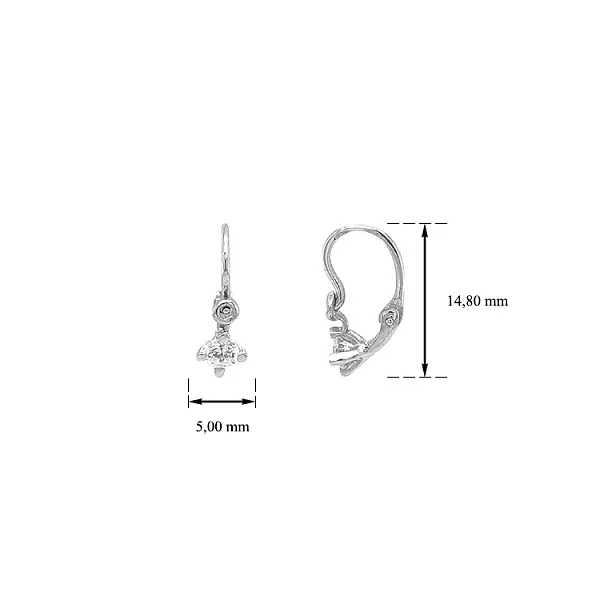 Vòng tai Golden Children với đá zircon