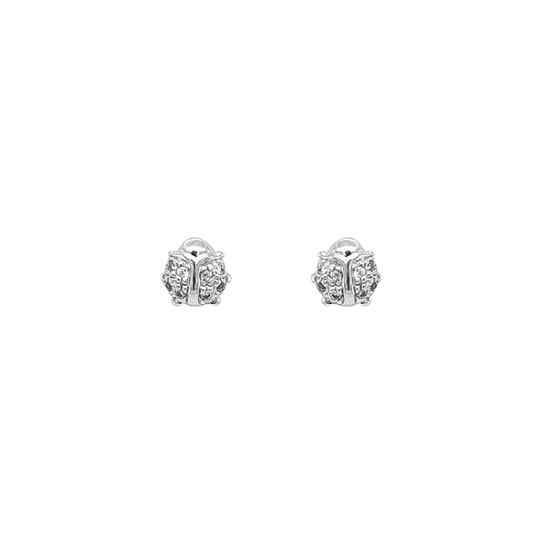 Vòng tai vàng hình bọ rùa đính đá zircon