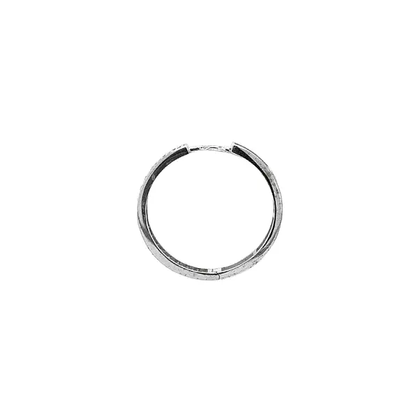 Vòng tai tròn với đá zircon trắng vàng