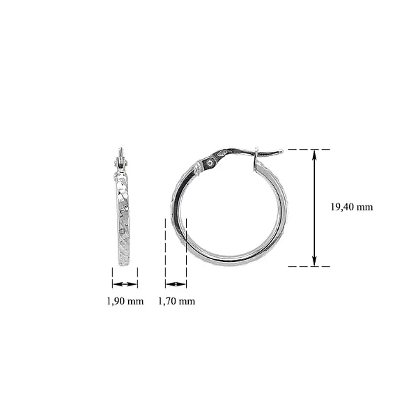 Vòng tai tròn vàng trắng