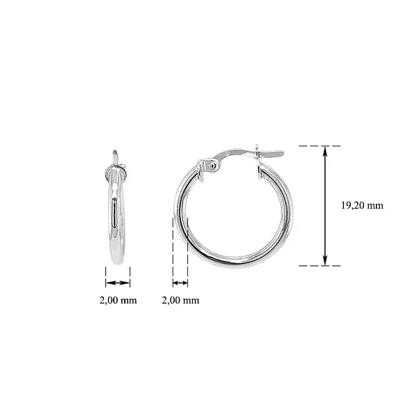 Vòng tai tròn vàng trắng