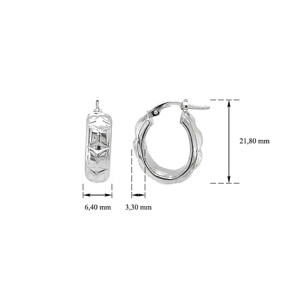 Vòng tai tròn vàng trắng