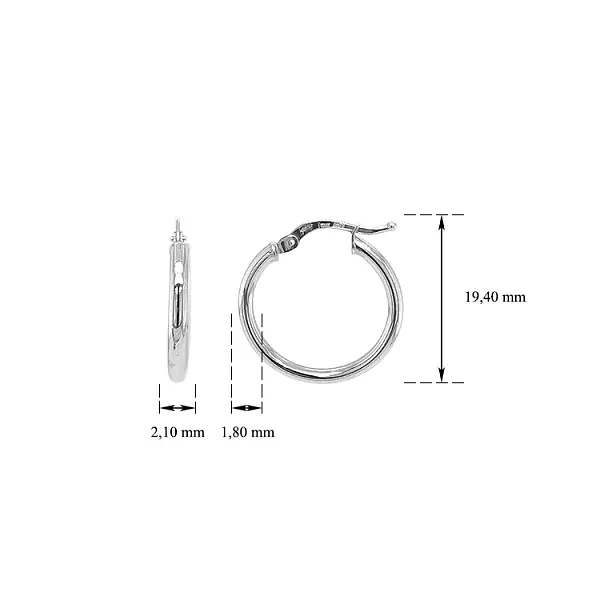 Vòng tai tròn vàng trắng