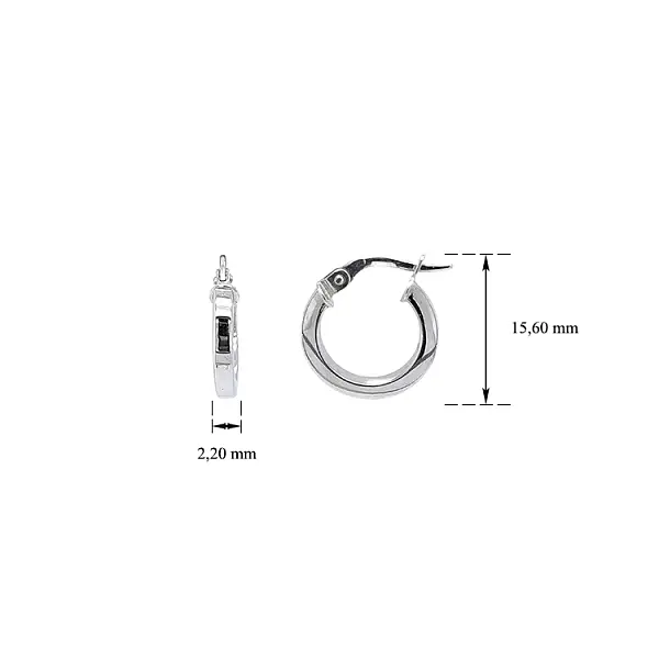 Vòng tai tròn vàng trắng