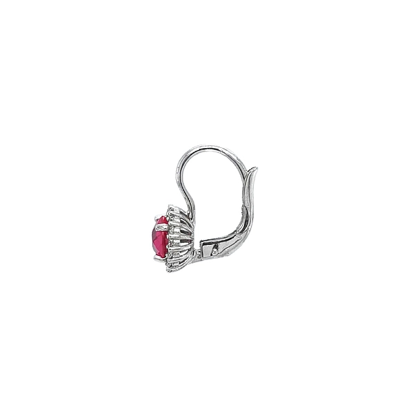 Vòng tai vàng trắng đính ruby - Sự sang trọng và đam mê trong từng chi tiết