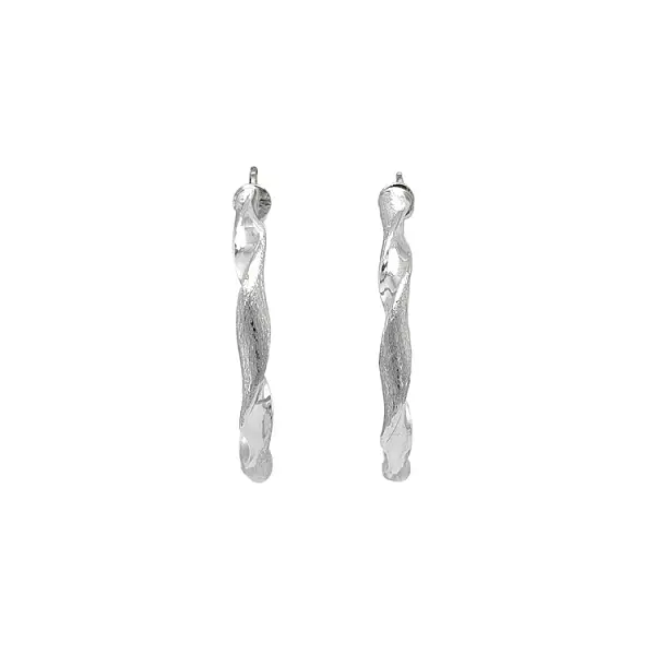 Vòng tai tròn vàng trắng