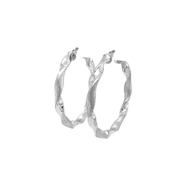 Vòng tai tròn vàng trắng