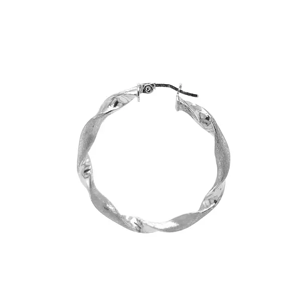 Vòng tai tròn vàng trắng